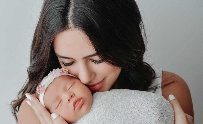 Bruna Biancardi e a pequena Mavie