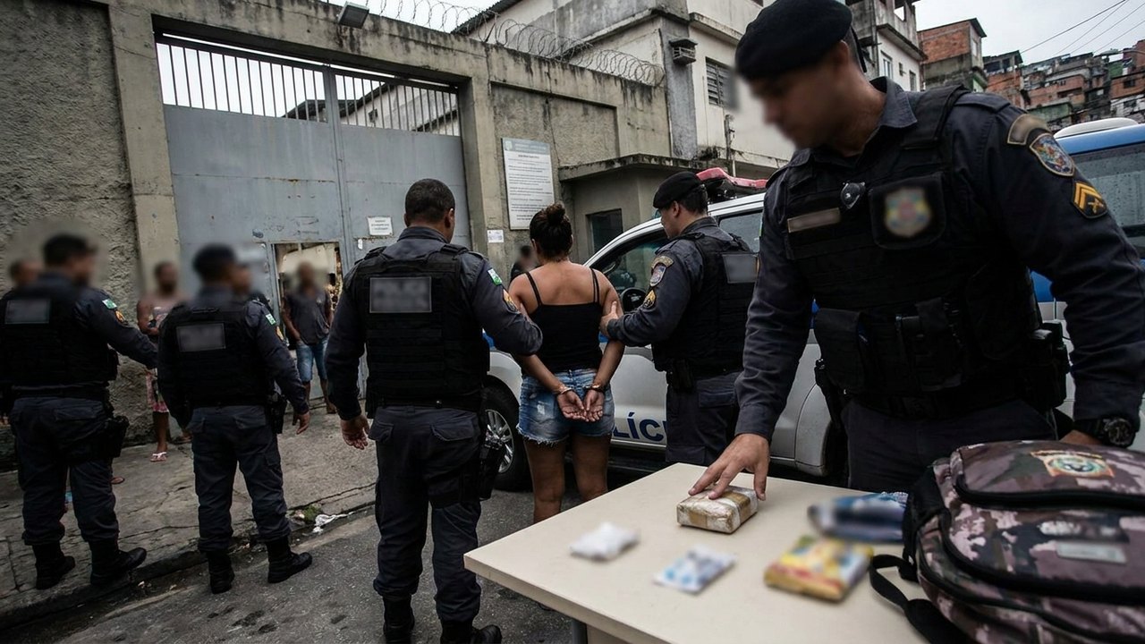 Mulher é presa ao tentar entrar em presídio com droga na Zona Central do Rio