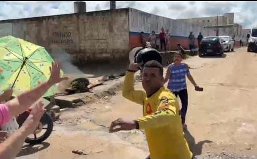 Polícia identifica homem em fúria que agrediu equipe da TV Ponta Verde