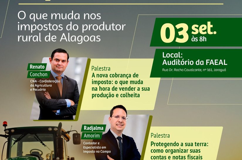 Sistema Faeal/Senar promove palestra sobre os impactos da Reforma Tributária para o produtor rural