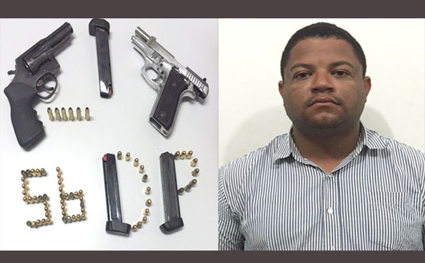 PC prende dois acusados de porte ilegal e apreende armas e munições no Agreste