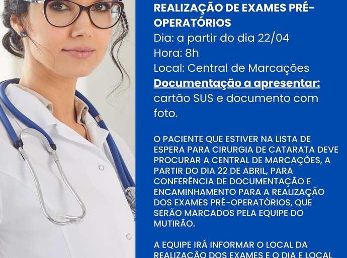 Programação do Mutirão de Cirurgias começa nesta terça em Palmeira