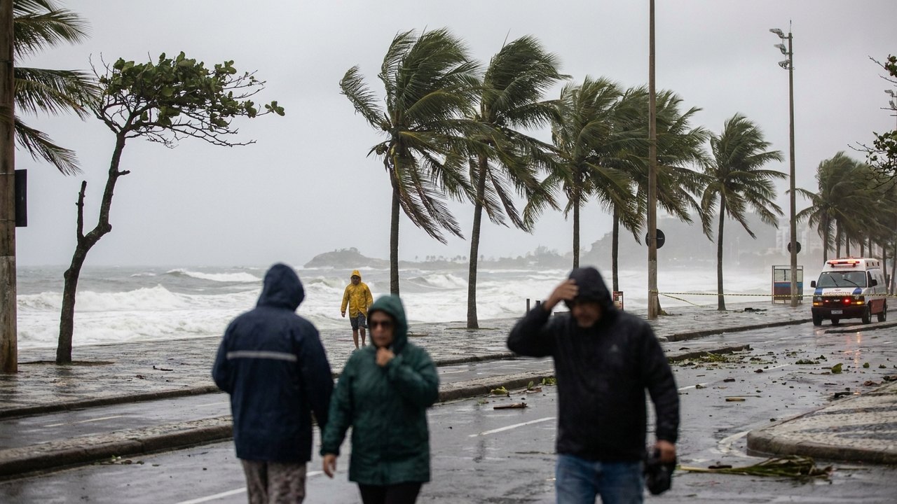 Defesa Civil emite alerta severo para ventos fortes na cidade; Rio entra em estágio 2