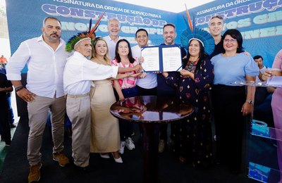 Estado e municípios inciarão obras da nova escola indígena na Aldeia Serra do Capela