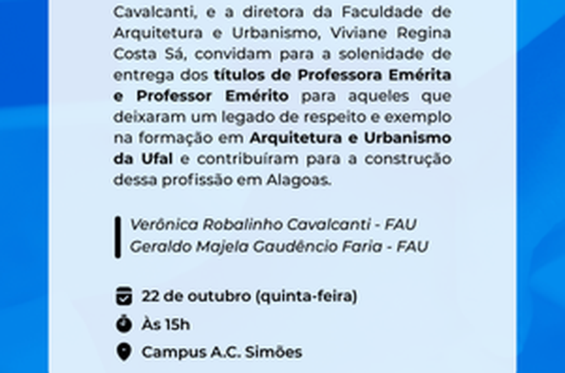 Geraldo Majela e Verônica Robalinho recebem título honorífico de Professor Emérito