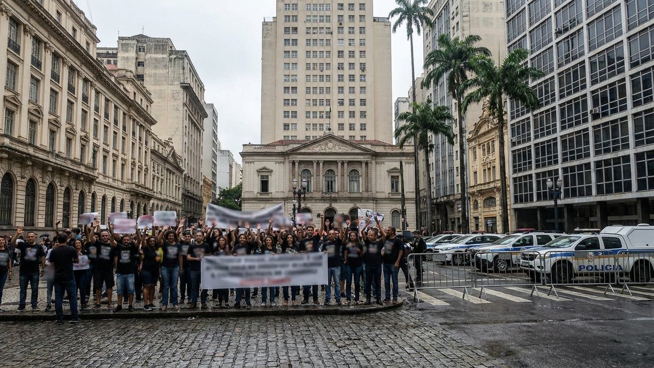 Aprovados em concurso da Polícia Civil fazem ato no Centro do Rio e cobram convocação para a Acadepol