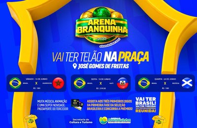 Arena Branquinha: prefeitura realiza transmissão dos jogos da 1ª fase da Copa