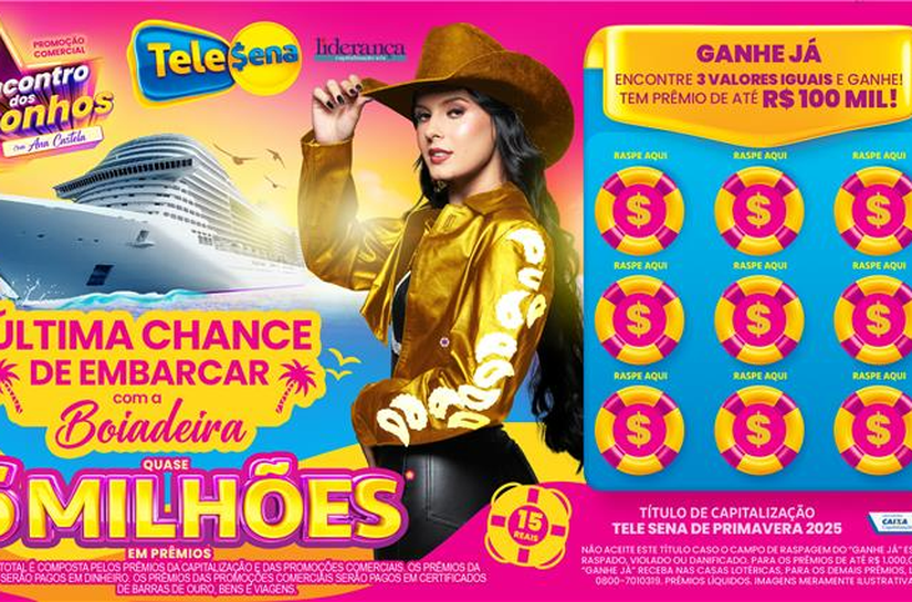 Tele Sena de Primavera sorteia R$ 1 milhão no “Mais Pontos” e distribui quase R$ 6 milhões em prêmios