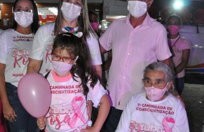 Caminhada de conscientização marca início da Campanha Outubro Rosa em Anadia 