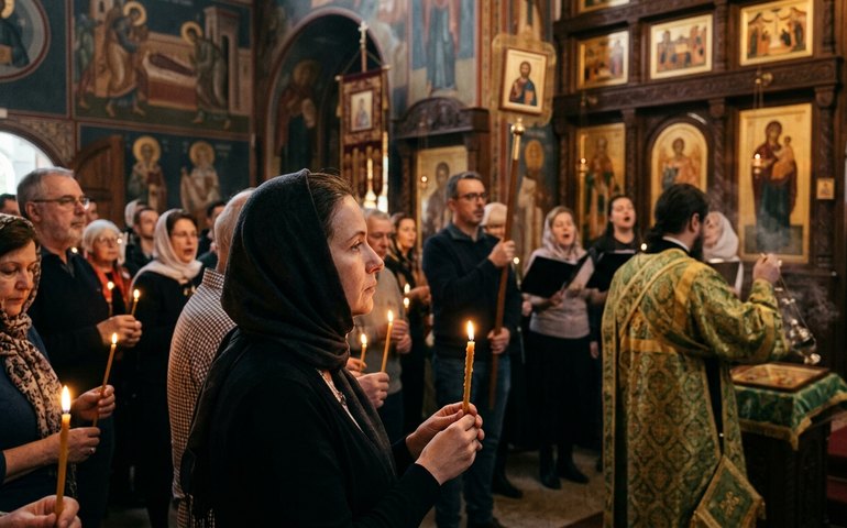 Missa da Páscoa na igreja ortodoxa russa em Brasília aproxima fiéis de suas raízes