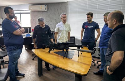 Flávio Saraiva recebe deputado Rafael Brito e apresenta estrutura da Segurança Pública