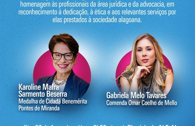 Juristas alagoanas serão homenageadas em sessão solene na ALE