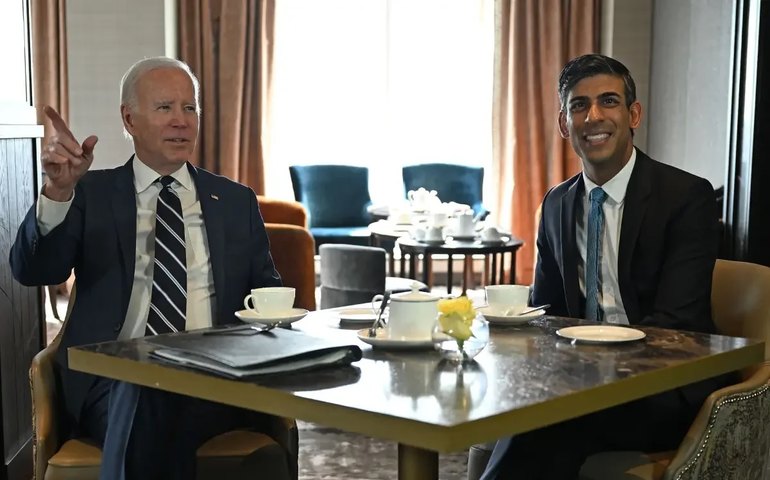 Reino Unido: Biden e Sunak querem parcerias contra manipulação de mercados por autoritários
