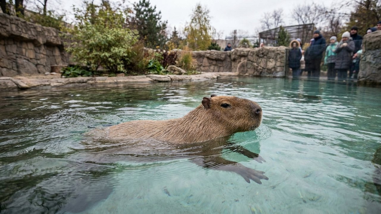 Balé na água encanta visitantes do Zoológico de Moscou