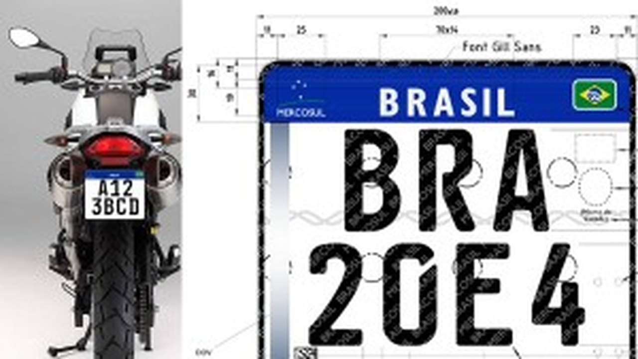 Motos novas terão placa do Mercosul a partir de janeiro de 2016
