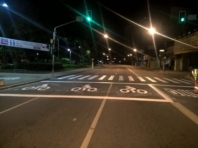 SMTT implanta área de segurança para motociclistas na Fernandes Lima