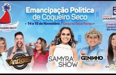 Coqueiro Seco comemora seus 55 anos de emancipação política