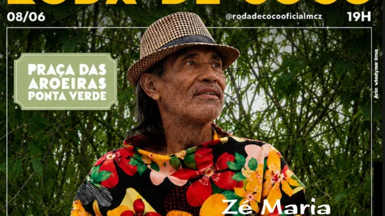 Roda de coco recebe Zé Maria das Alagoas Mestre do Saber e Fazer Cultural