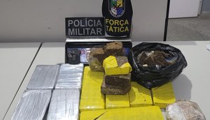 Mais de 11kg de crack, maconha e cocaína são apreendidos após perseguição na Grande Aracaju / Foto: Foto: Polícia Militar/SE