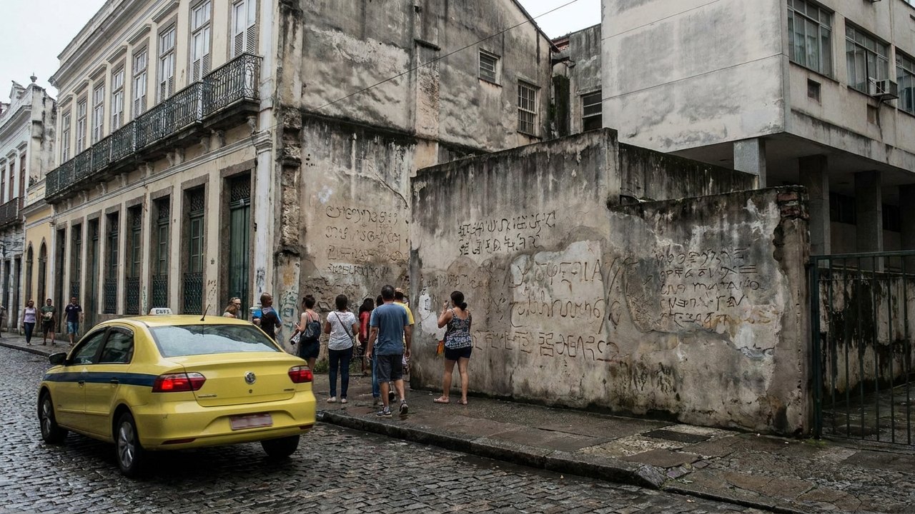 Os misteriosos recados em persa antigo, latim e até chinês nas ruas e fachadas do Rio