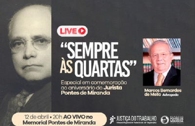 Memorial Pontes de Miranda promoverá palestra com o professor Marcos Bernardes de Mello