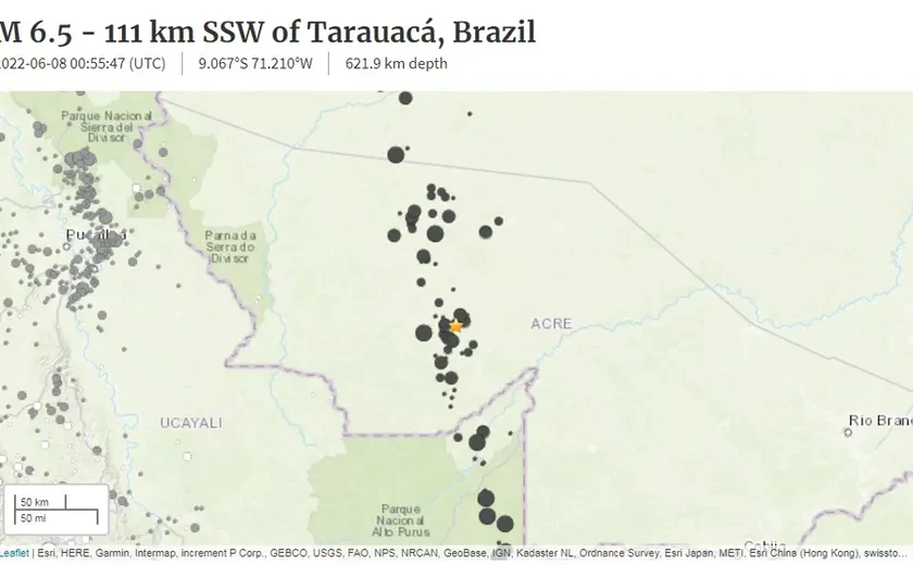 Terremoto com magnitude 6.5 no Acre é o maior já registrado na história do Brasil