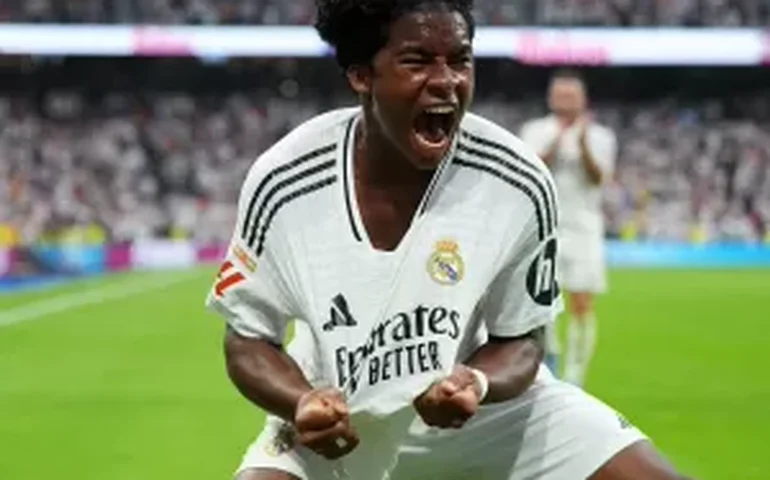 Endrick marca seu primeiro gol no Real Madrid com 10 minutos em campo