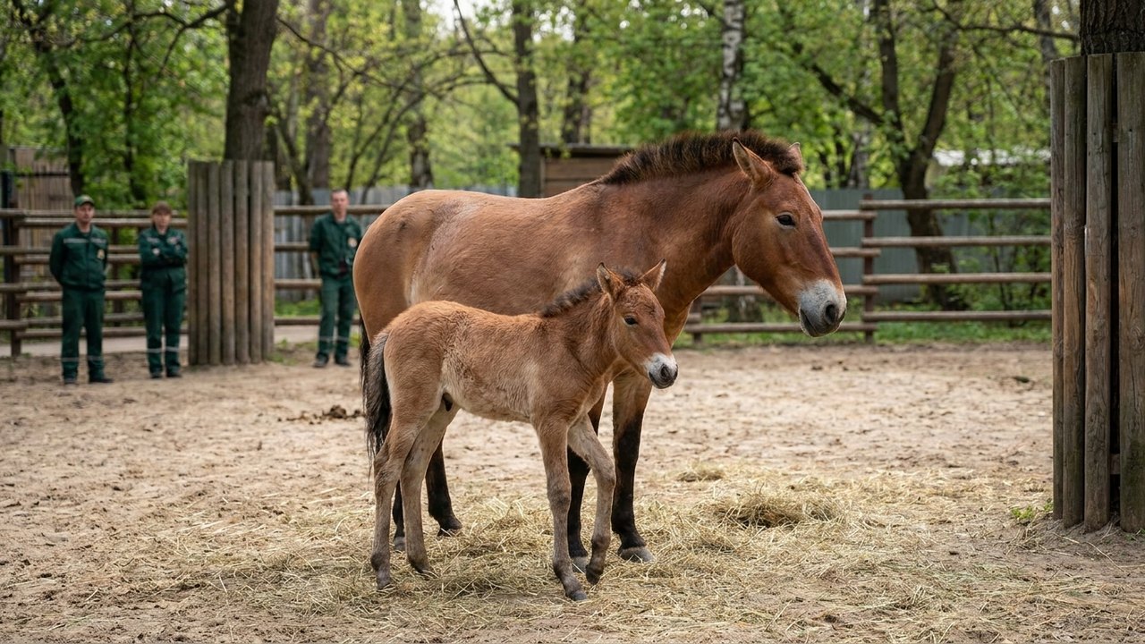Zoológico de Moscou anuncia nascimento de potranca no Clube de Pôneis