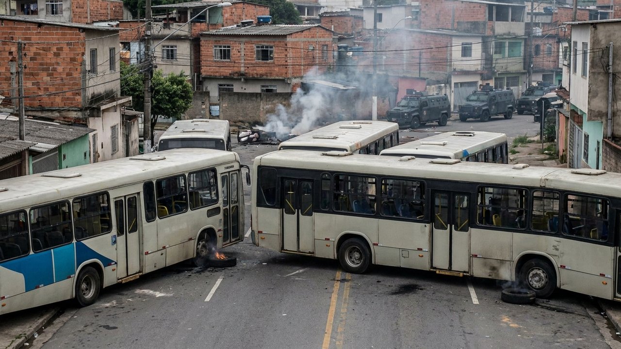 Criminosos tomam ônibus e usam como barricadas em retaliação à operação da PM na Vila Aliança; veja as linhas afetadas