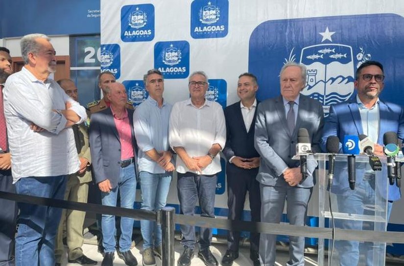 Presidente do TCE/AL na inauguração do novo Centro Integrado de Segurança Pública