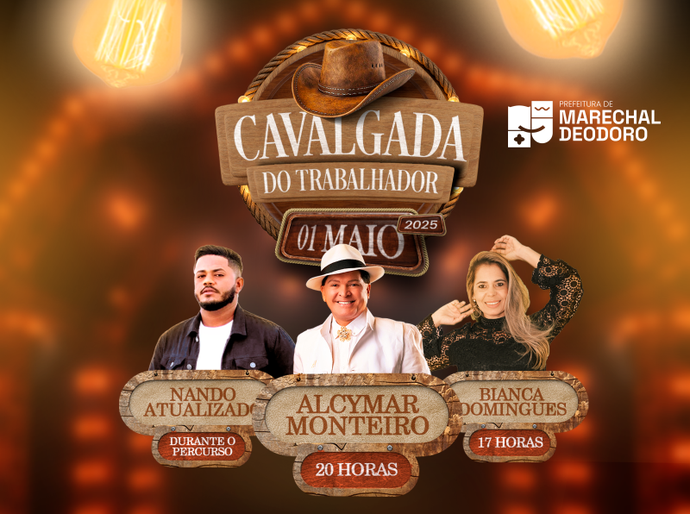 Tradicional Cavalgada do Trabalhador de Marechal Deodoro terá shows de Alcymar Monteiro e artistas da terra