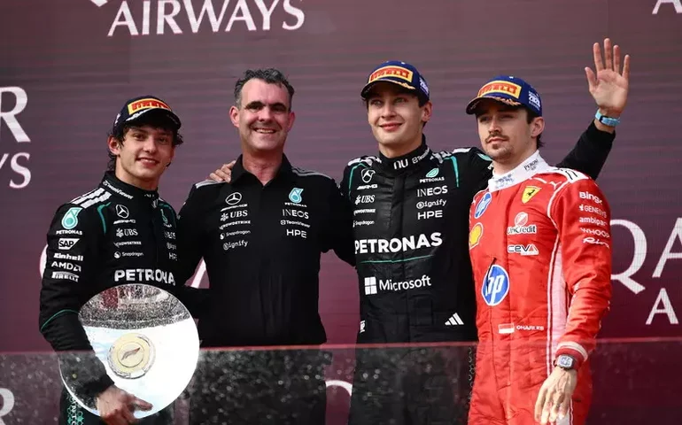 Russell vence GP da Austrália em dobradinha da Mercedes; Leclerc é 3º