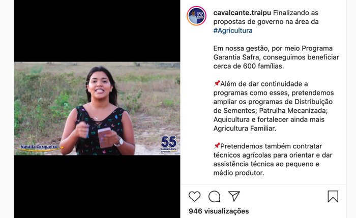 Natalya  Cerqueira foi nomeada para a Prefeitura, mas atua diretamente na campanha para reeleição do prefeito