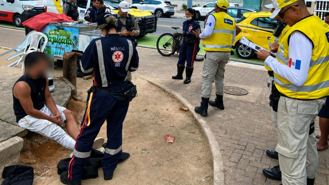 Ronda no Bairro prende motociclista embriagado após atropelamento na Pajuçara