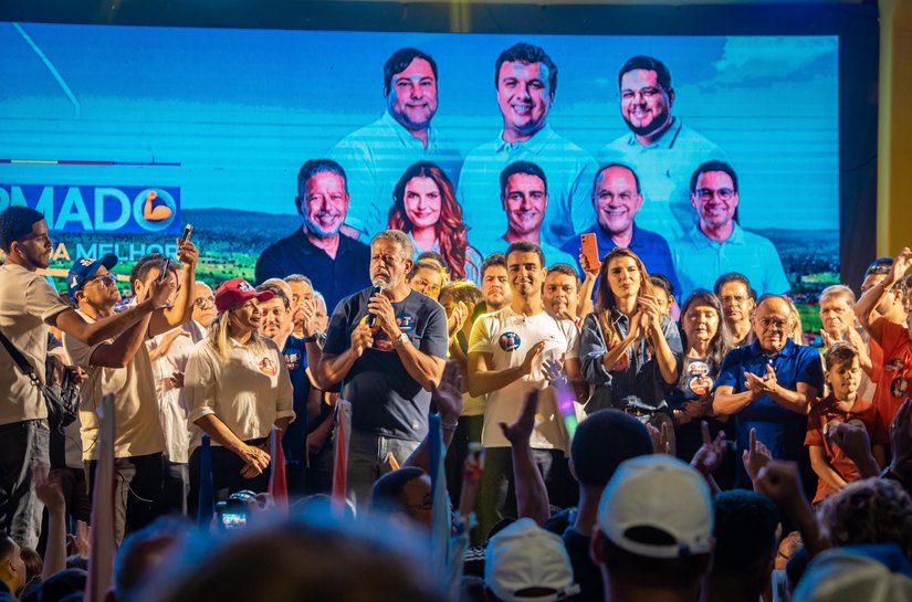 “Alagoas terá no Senado experiência e trabalho para avançar, força para se desenvolver e coragem para lutar”, afirma Arthur Lira com JHC e Marina em Girau do Ponciano