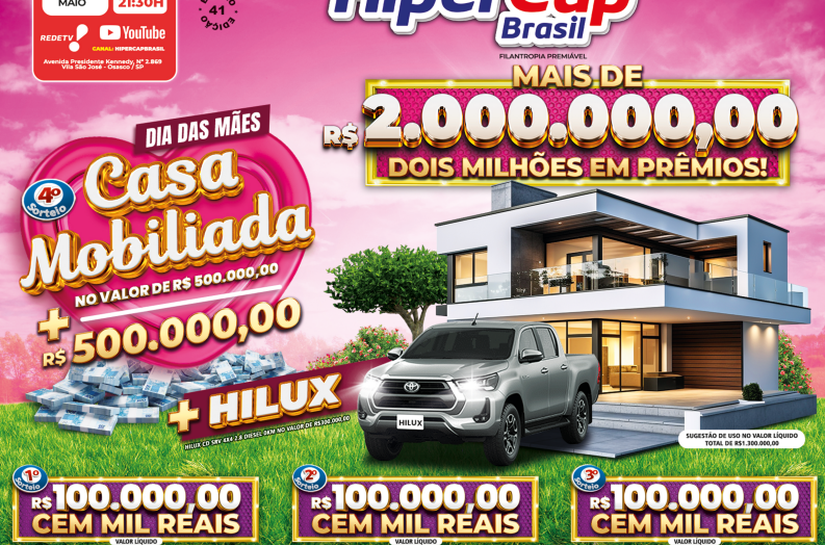 HiperCap Brasil sorteia mais de R$ 2 milhões em prêmios no Dia das Mães