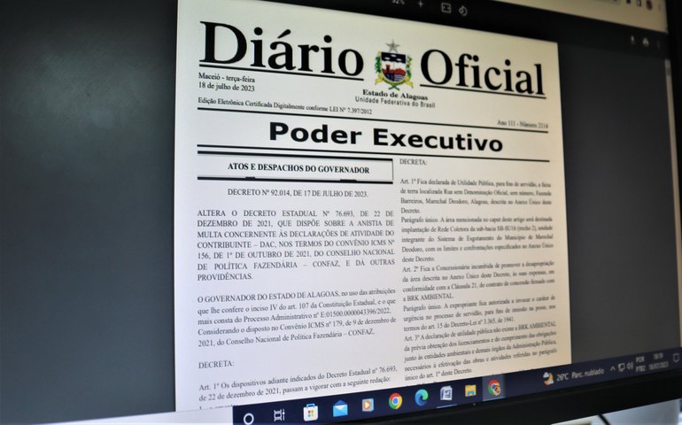 Governo do Estado publica decreto que dispensa multas de obrigações acessórias