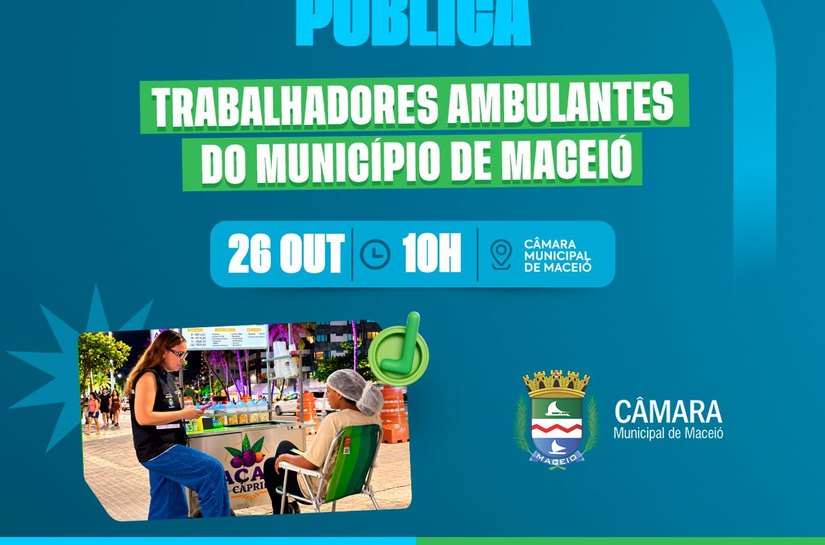 Câmara realiza audiência pública sobre trabalhadores ambulantes nesta segunda-feira (26)