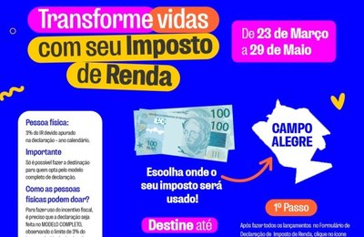 CMDCA de Campo Alegre inicia mais uma edição da Campanha de Destinação Solidária do Imposto de Renda