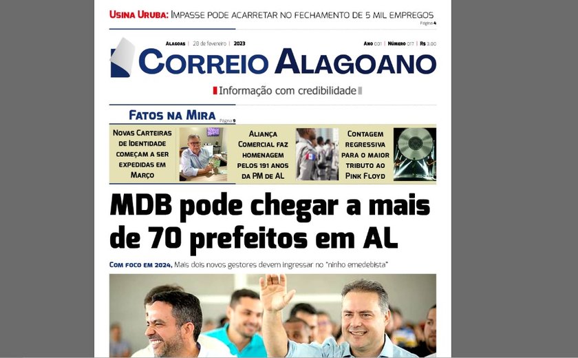 MDB pode chegar a mais de 70 prefeitos em Alagoas