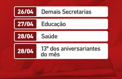 Prefeitura de Penedo inicia pagamento do salário de abril