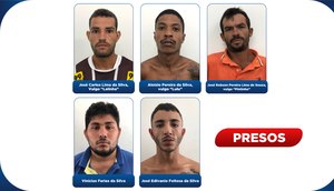 ssp cinco presos Porto da Folha