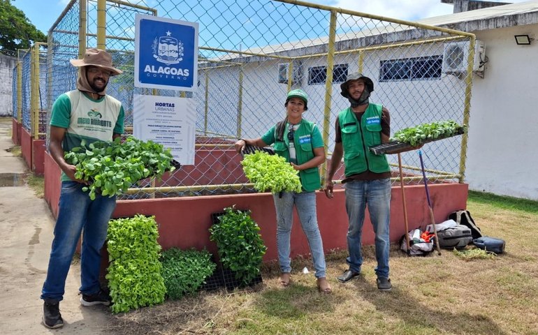 Secretaria de Meio Ambiente implementa duas hortas na Superintendência de Medidas Socioeducativas