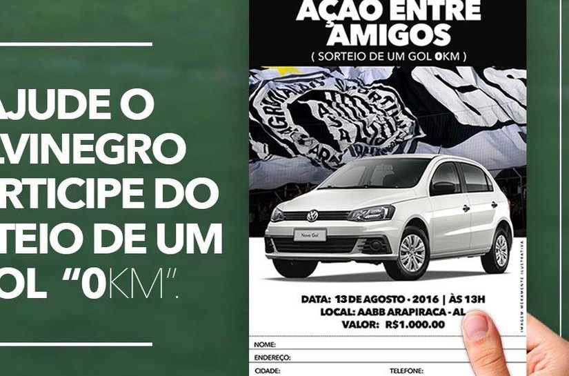 Diretoria alvinegra inicia venda de bilhetes para sorteio de automóvel 0 km