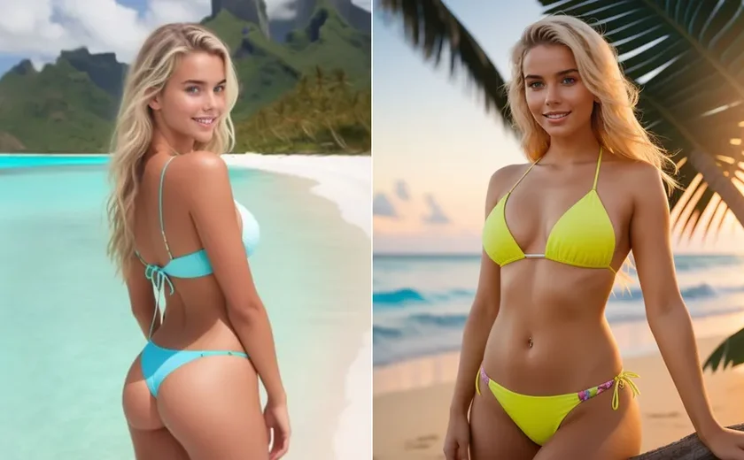 Fenômeno com fotos de biquíni, influenciadora gerada por IA impressiona seguidores: 'Perfeição'