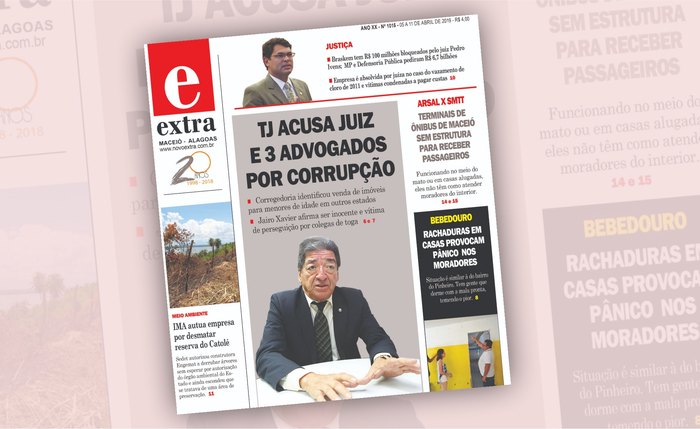 O jornal EXTRA ALAGOAS pode ser encontrado nas principais bancas