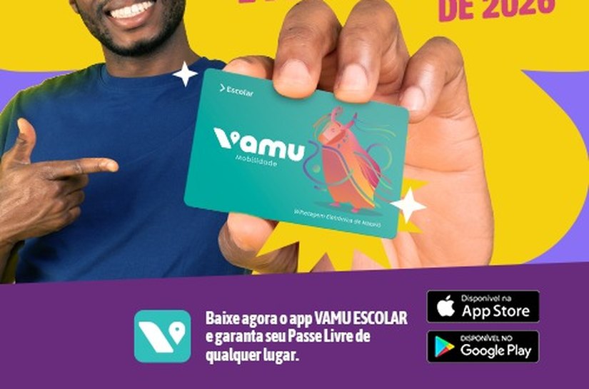 Vamu Mobilidade inicia período de cadastro e recadastro do cartão Escolar para 2026; veja datas