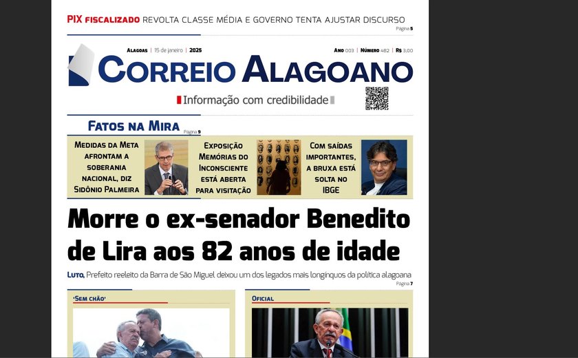 Morre o ex-senador Benedito de Lira aos 82 anos de idade