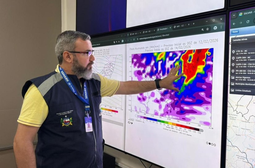 Semarh emite alerta para pancadas de chuva e rajadas de vento para todo estado