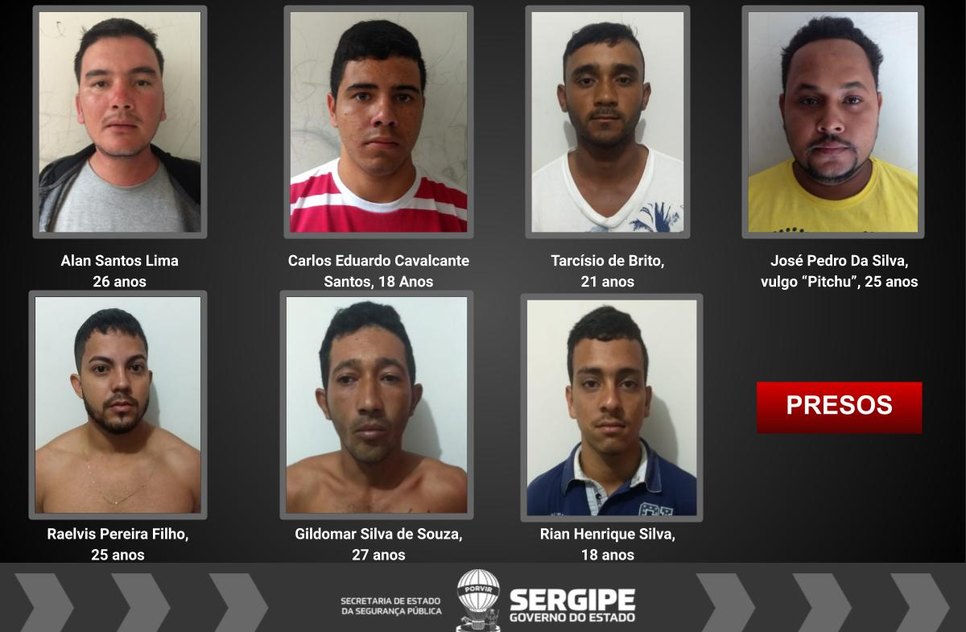 homens presos pela polícia